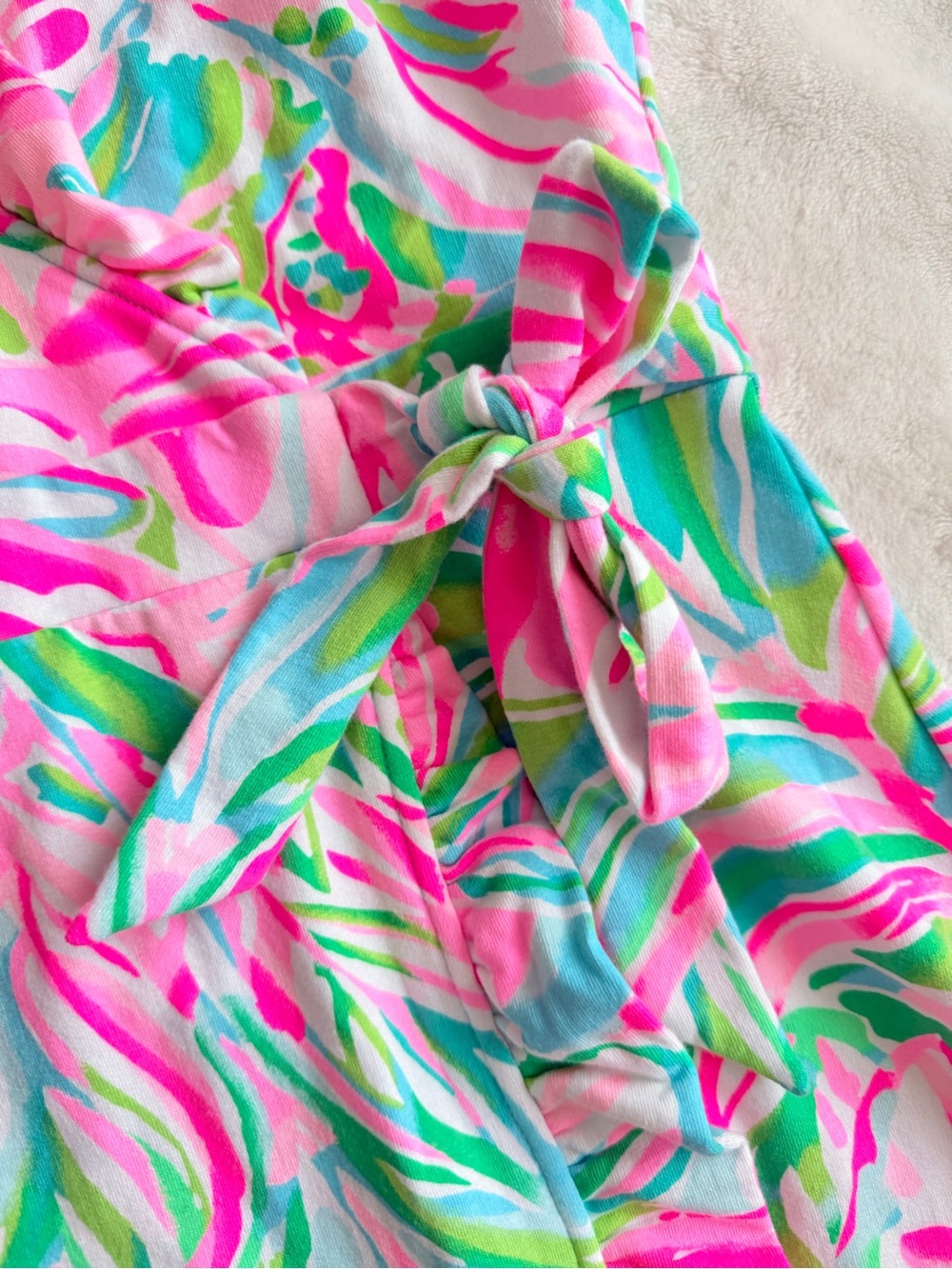 Lilly Pulitzer Romee Multi Croc My World Pattern Wrap Dress - Picture 4 of 10